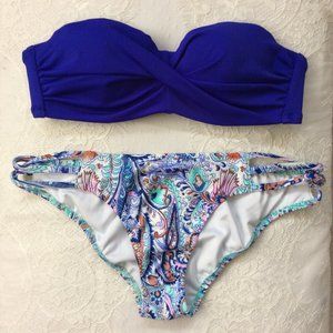 Victoria's Secret Swim Blue  Bikini Set 32A, S